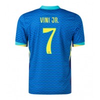 Muški Nogometni Dres Brazil Vinicius Junior #7 Gostujuci Copa America 2024 Kratak Rukav